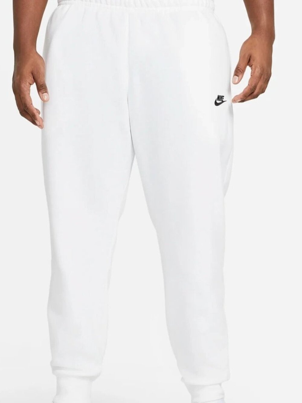 Nike White Fleece Cuff Sweatpants Size XL Joggers